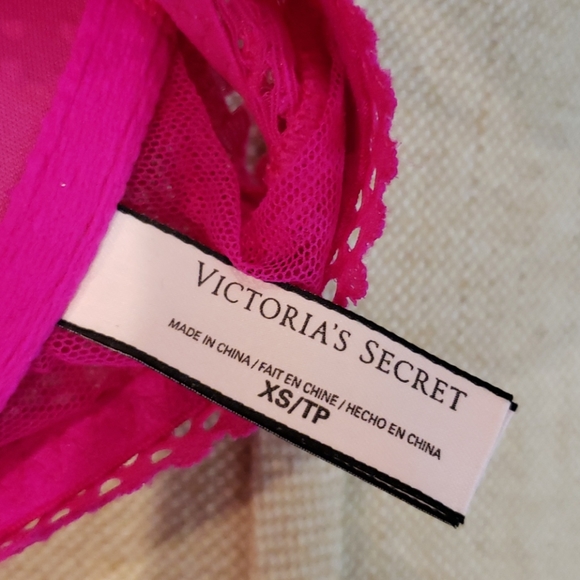 VS Pink Lace Lightly Lined Racerback Bralette XS - Picture 9 of 12